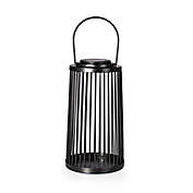 String Design Small Outdoor LED Solar Lantern in Black