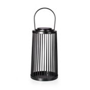 String Design Small Outdoor LED Solar Lantern in Black