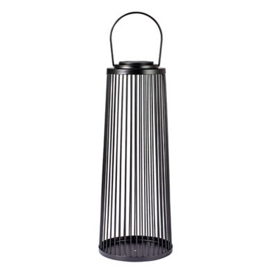 Studio 3B&trade; Medium String Design Solar Lantern in Black
