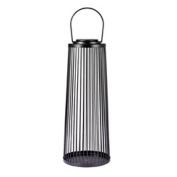 Medium String Design Outdoor Solar Lantern in Black