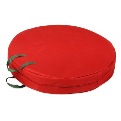 Honey-Can-Do 30-Inch Holiday Wreath Storage Bag in Red/Green