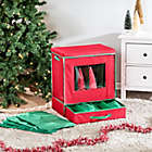 Alternate image 1 for Honey-Can-Do&reg; Compartment Holiday Decorations Storage Box in Red