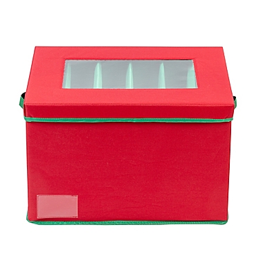 Honey-Can-Do&reg; Christmas Tree Lighting Storage Box in Red. View a larger version of this product image.