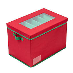 Honey-Can-Do® Christmas Tree Lighting Storage Box in Red
