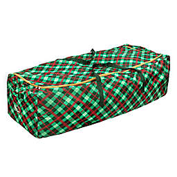 Honey-Can-Do® Plaid Rolling Christmas Tree Storage Bag in Green/Red