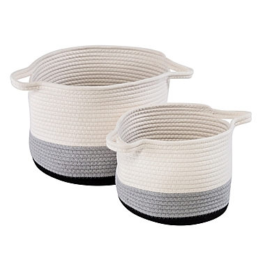 Honey -Can-Do&reg; Nesting Cotton Rope Storage Baskets (Set of 2). View a larger version of this product image.