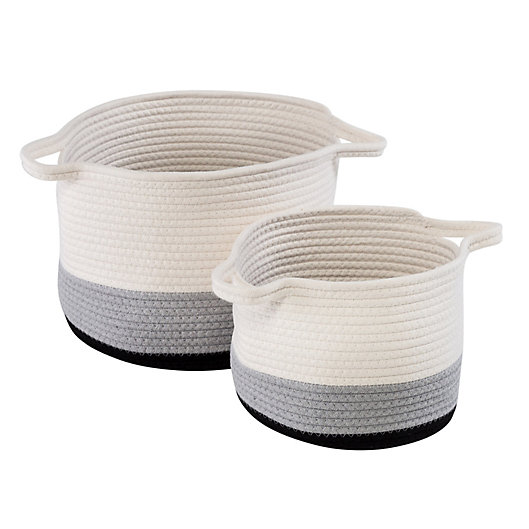 Alternate image 1 for Honey -Can-Do® Nesting Cotton Rope Storage Baskets (Set of 2)