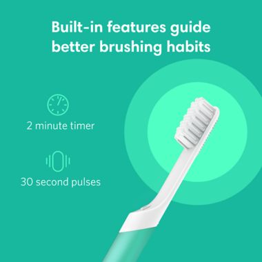 quip Plastic Electric Toothbrush in Green. View a larger version of this product image.
