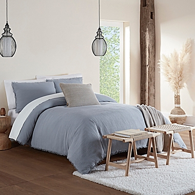 UGG&reg; Shaye 3-Piece King Comforter Set in Ash Fog. View a larger version of this product image.