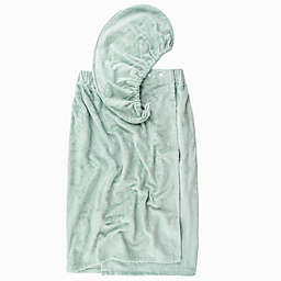 Soft & Cozy 2-Piece Bath Wrap & Hair Towel Set in Green