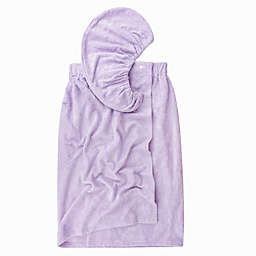 Soft & Cozy 2-Piece Bath Wrap & Hair Towel Set in Lavender