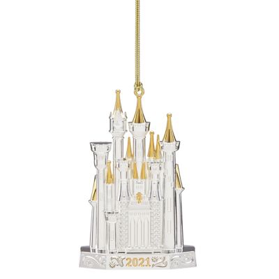 Lenox&reg; 2021 Disney Castle Stainless Steel Christmas Ornament in Silver