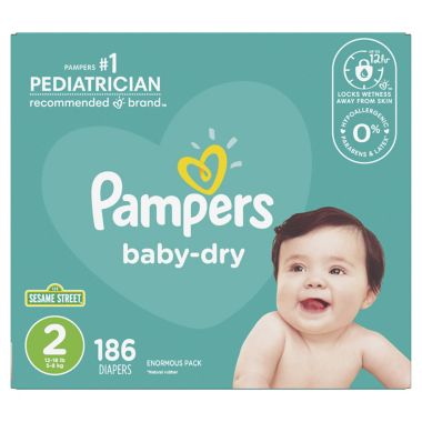 T Paragraaf noedels Pampers® Baby Dry™ 186-Count Size 2 Pack Disposable Diapers | Bed Bath &  Beyond