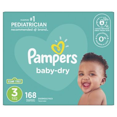 selecteer Maria Ga wandelen Pampers® Baby Dry™ 168-Count Size 3 Pack Disposable Diapers | Bed Bath &  Beyond