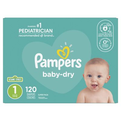 Pampers&reg; Baby-Dry 120-Count Size 1 Disposable Super Pack Diapers