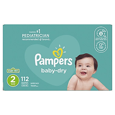 Pampers&reg; Baby-Dry 112-Count Size 2 Disposable Super Pack  Diapers. View a larger version of this product image.