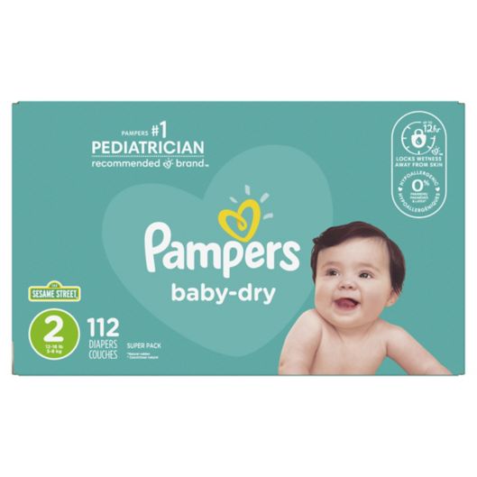 mini Mammoet pil Pampers® Baby-Dry 112-Count Size 2 Disposable Super Pack Diapers | Bed Bath  & Beyond