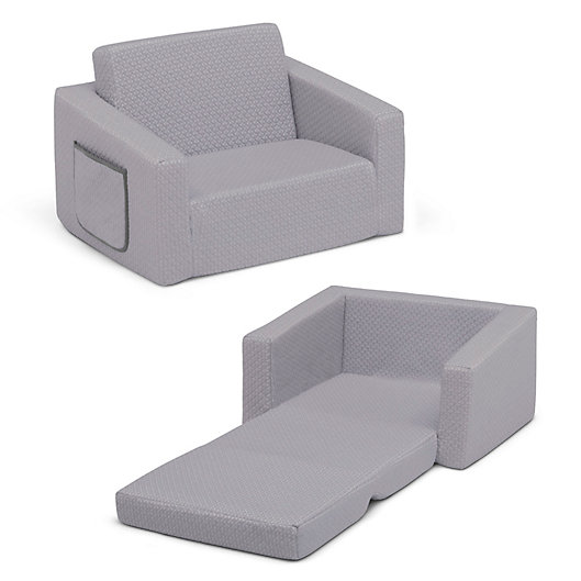 Alternate image 1 for Serta® iComfort® Memory Foam Flip-Out Convertible Kids Chair in Grey