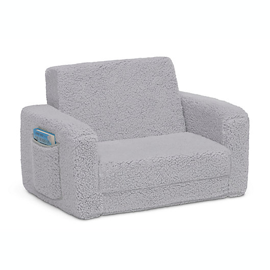 Alternate image 1 for Delta Children® Cozee Sherpa Flip-Out Convertible Chair