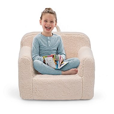 Delta Children&reg; Cozee Sherpa Kids Chair in Cream. View a larger version of this product image.