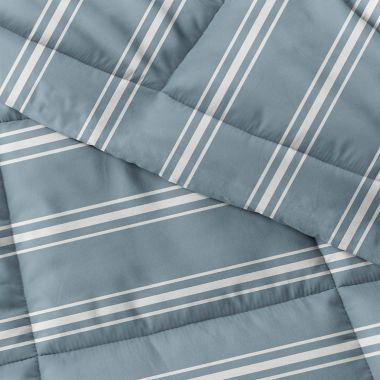 Home Collection Soft Stripe 3-Piece Reversible Comforter Set. View a larger version of this product image.