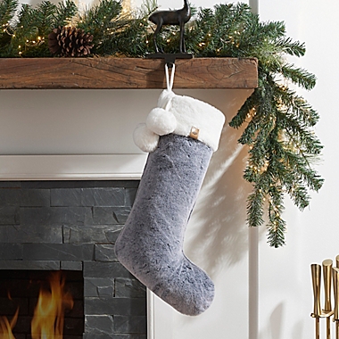 UGG&reg; Dawson Christmas Stocking in Charcoal Grey. View a larger version of this product image.