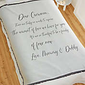 Letter To Baby Personalized 56-Inch x 60-Inch Woven Throw Blanket