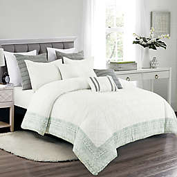 ESCA Home Hyun 8-Piece Comforter Set in White