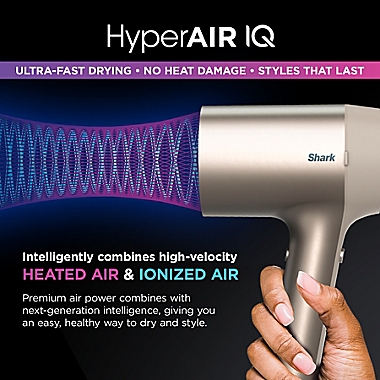 Shark HyperAIR&trade; Hair Blow Dryer with IQ 2-in-1 Concentrator and Styling Brush Attachments. View a larger version of this product image.