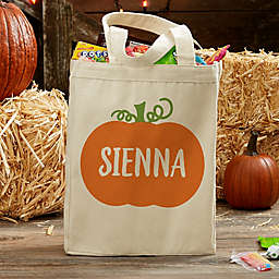 Pumpkin Personalized 14-Inch x 10-Inch Halloween Canvas Tote Bag