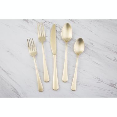 Our Table&trade; Connor 20-Piece Flatware Set in Gold. View a larger version of this product image.