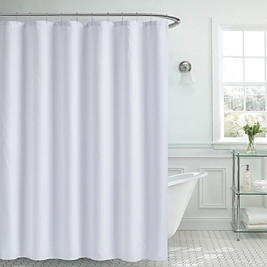 Creative Home Ideas Elijah Solid Textured 70-Inch x 72-Inch Shower Curtain 13-Piece Set in White. View a larger version of this product image.