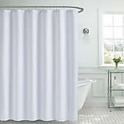 Creative Home Ideas Elijah Solid Textured 70-Inch x 72-Inch Shower Curtain 13-Piece Set in White