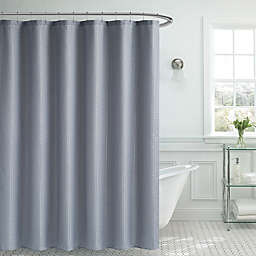 Creative Home Ideas Elijah Solid Textured 70-Inch x 72-Inch Shower Curtain 13-Piece Set in Grey