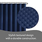 Alternate image 6 for Creative Home Ideas Elijah Solid Textured 70-Inch x 72-Inch Shower Curtain 13-Piece Set in Navy