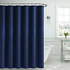 Alternate image 0 for Creative Home Ideas Elijah Solid Textured 70-Inch x 72-Inch Shower Curtain 13-Piece Set in Navy