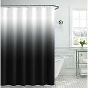 Creative Home Ideas Ombre Weave Standard Shower Curtain 13-Piece Set in Black