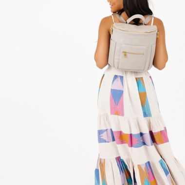 Fawn Design The Mini Diaper Backpack in Grey. View a larger version of this product image.