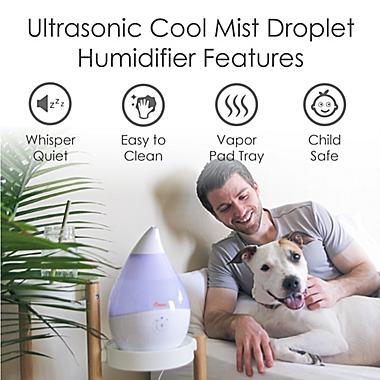 Crane Droplet Cool-Mist Humidifier in White. View a larger version of this product image.