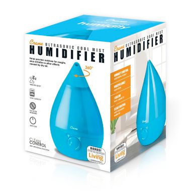 Crane Drop Cool-Mist Humidifier in Aqua. View a larger version of this product image.
