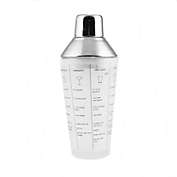 Cambridge Silversmiths&trade; 16 oz. Recipe Printed Glass Cocktail Shaker in Stainless Steel
