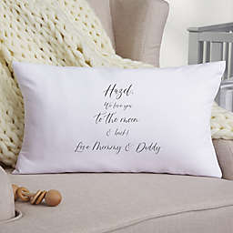 Letter to Baby Personalized Lumbar Baby Throw Pillow
