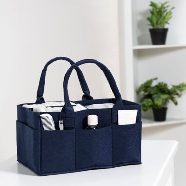 Sammy &amp; Lou&reg; Felt Storage Caddy in Navy. View a larger version of this product image.
