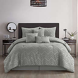 Stratford Park Teresa 7-Piece Queen Comforter Set in Grey