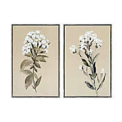Bee &amp; Willow&trade; Floral Framed Embellished Canvas Wall Art (Set of 2)