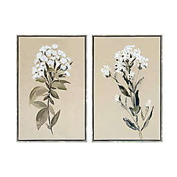 Bee & Willow™ Floral Framed Embellished Canvas Wall Art (Set of 2)