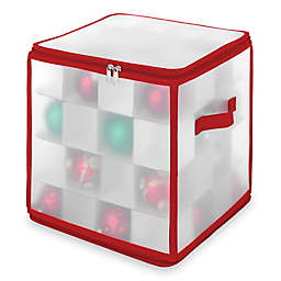 Whitmor® 64-Slot Christmas Ornament Organizer in Red