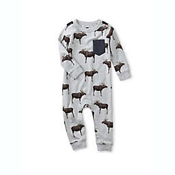Tea Collection On the Move Moose Romper in Grey