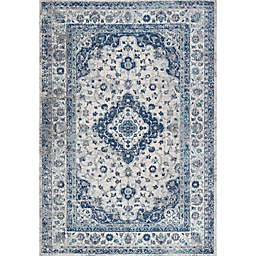 Jonathan Y Modern 3' X 5' Indhira Ornate Medallion Persian Area Rug In Blue/Gray