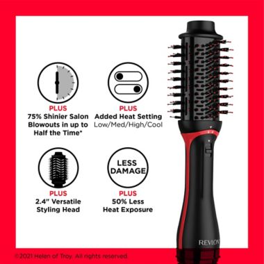 Revlon&reg; Detachable One-Step Hair Dryer and Volumizer PLUS in Black/Red. View a larger version of this product image.